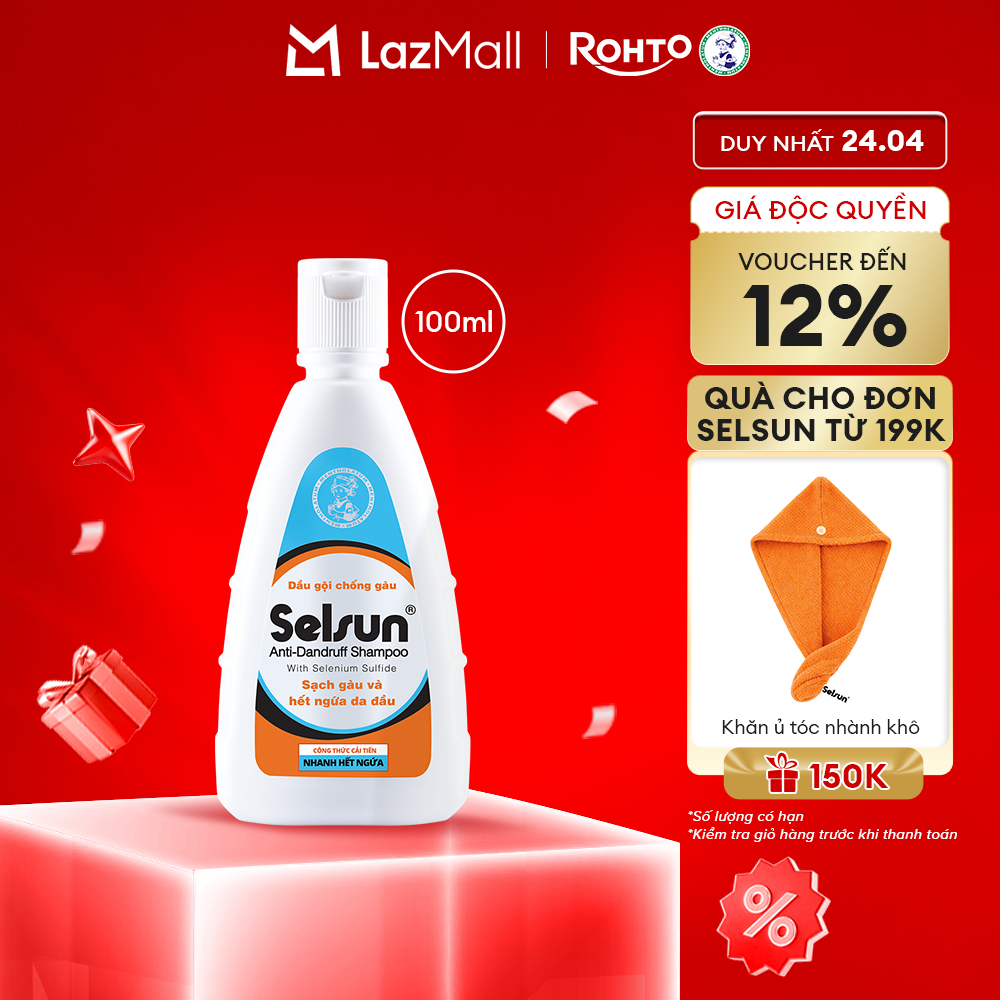 Dầu gội Selsun chống gàu, sạch gàu  hết ngứa da đầu Selsun Anti-Dandruff Shampoo 100ml