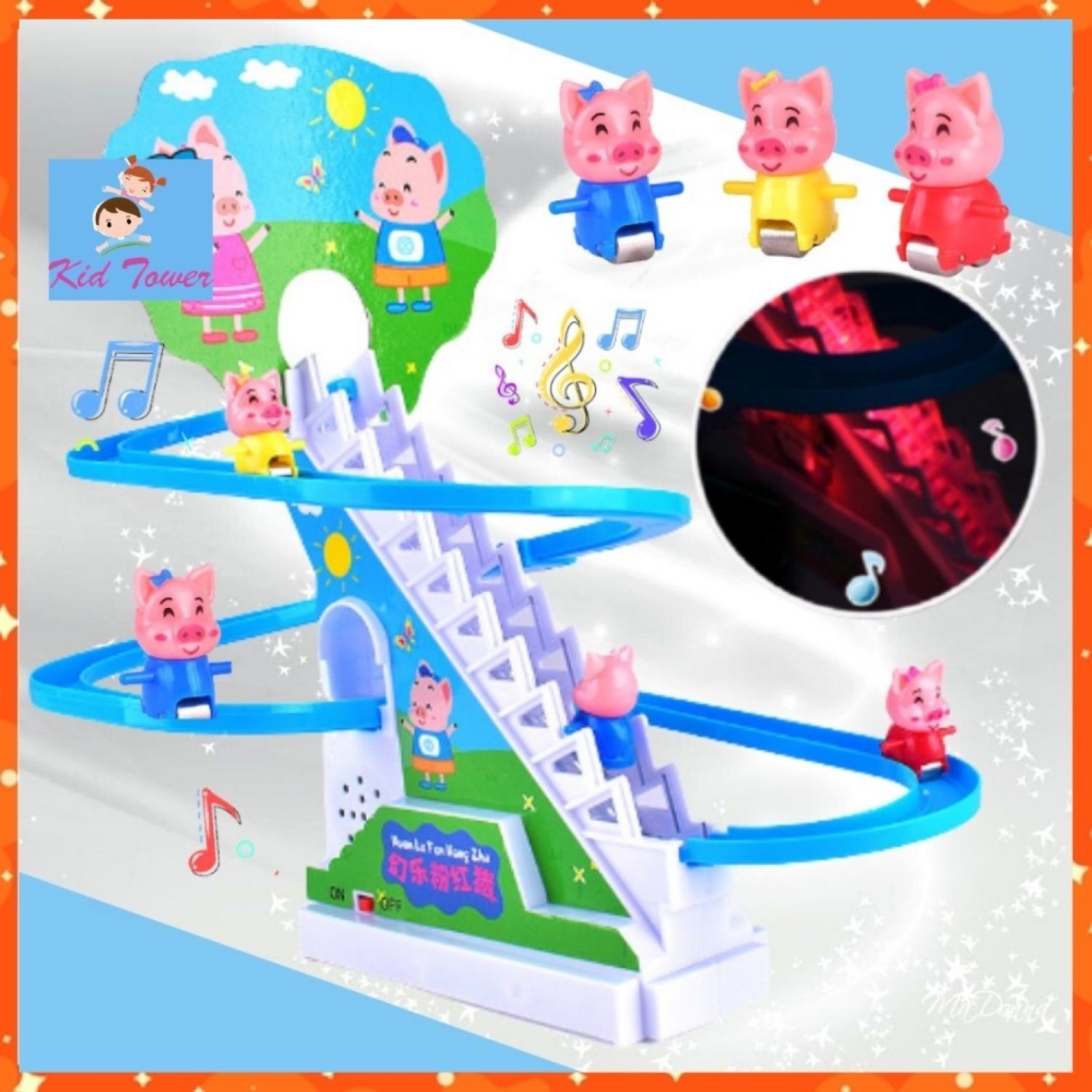 Heo peppa leo cầu thang đồ chơi gia đình cực vui nhộn