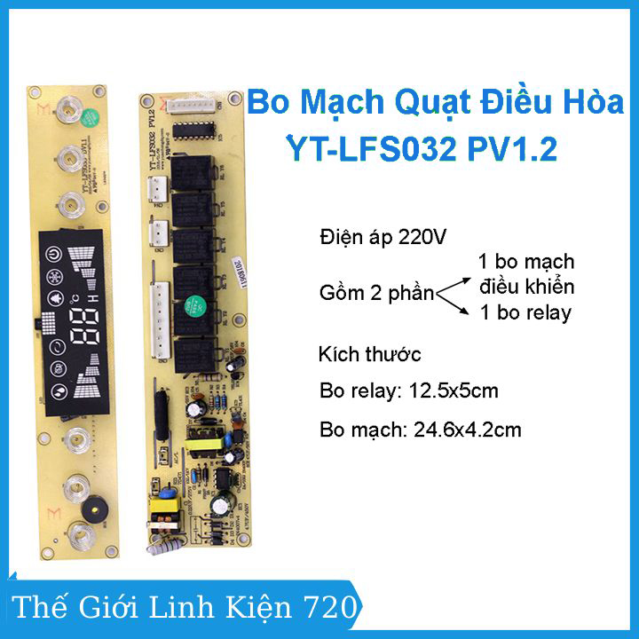 Bo mạch quạt điều hòa yt-lfs032 pv1.2