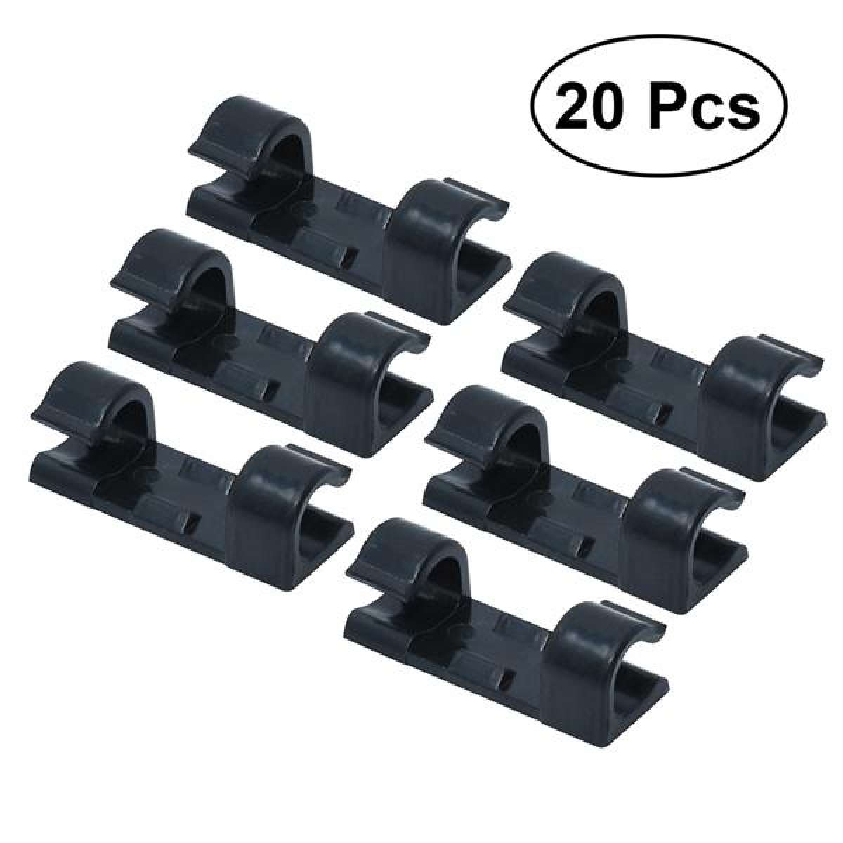 Bộ 20 kẹp giữ dây điện, cố định dây cáp sạc USB (kích thước 3x1cm)