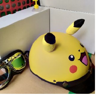 Mũ bảo hiểm pikachu có tai+ chong chóng.