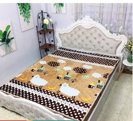 Thảm trải giường lông cừu cao cấp 3 lớp siêu ấm đủ kích thước
