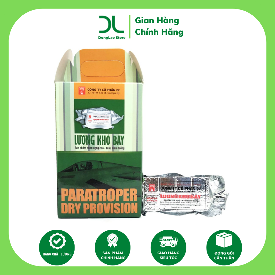 Lương khô bay | hộp 1kg | công ty cp 22 - bqp