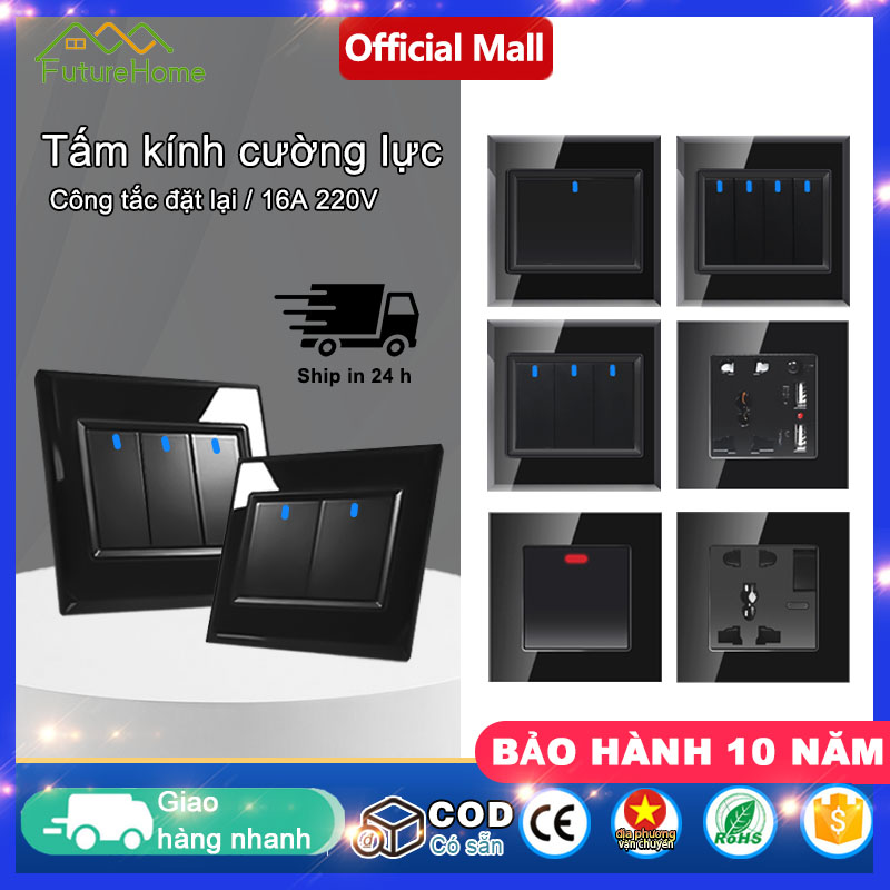 Fhm ổ cắm điện âm tường 1/2/3/4 công tắc 2 chiều,ổ cắm điện nhiều lỗ cắm,bảng điều khiển kính 220v ổ cắm điện thông minh,5-pin 2usb ổ cắm công tắc