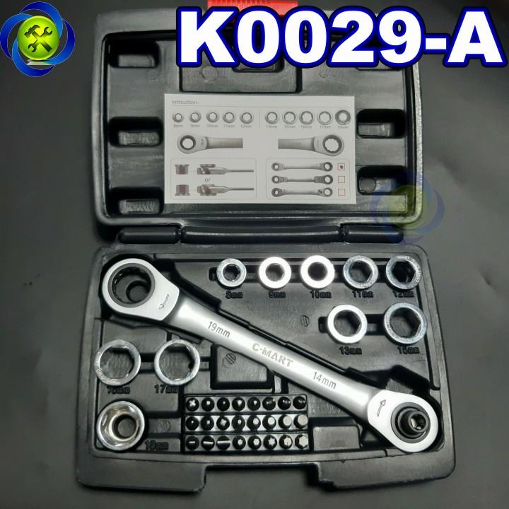 Bộ cờ lê tự động c-mart k0029-a có 36 chi tiết