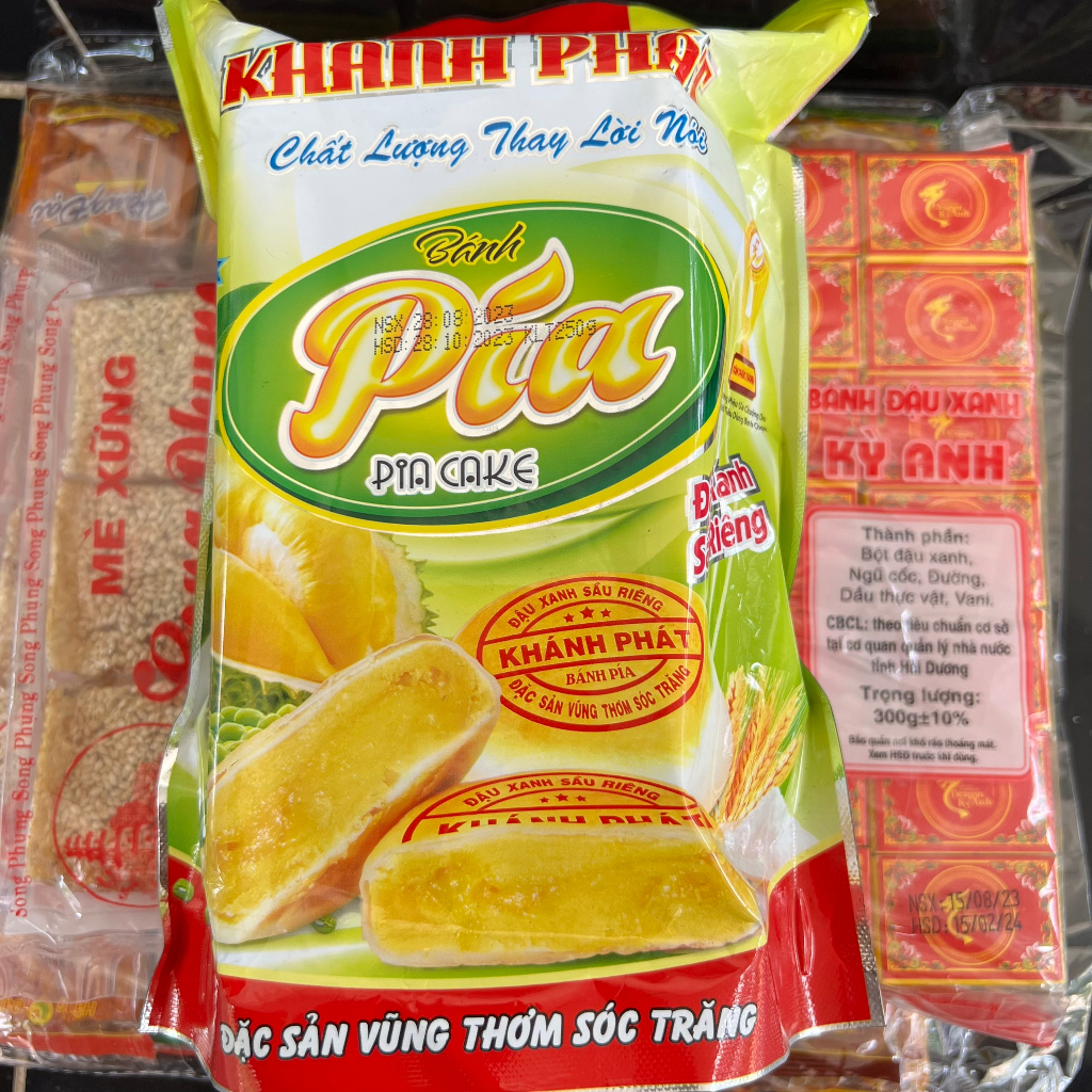 Bánh pía đậu xanh sầu riêng thơm béo hương vị xưa khánh phát