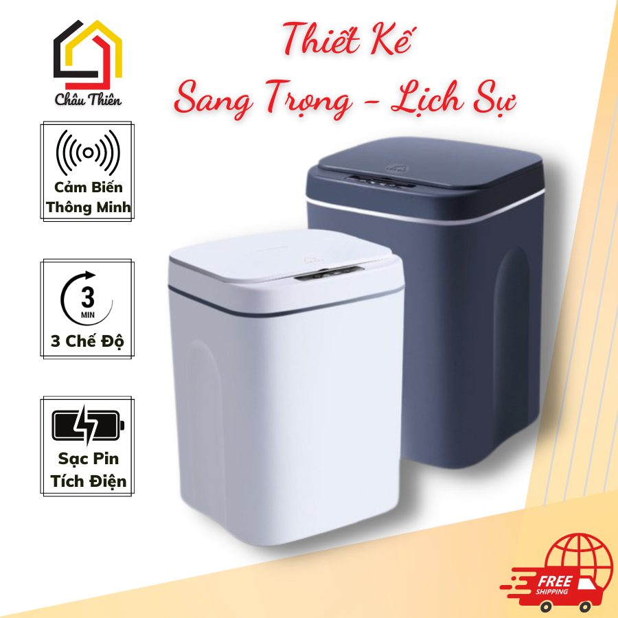 Thùng rác thông minh cảm biến tự động chính hãng, thùng rác cảm ứng thông minh cao cấp, cảm biến cực nhạy, khử mùi tốt ngừa vi khuẩn