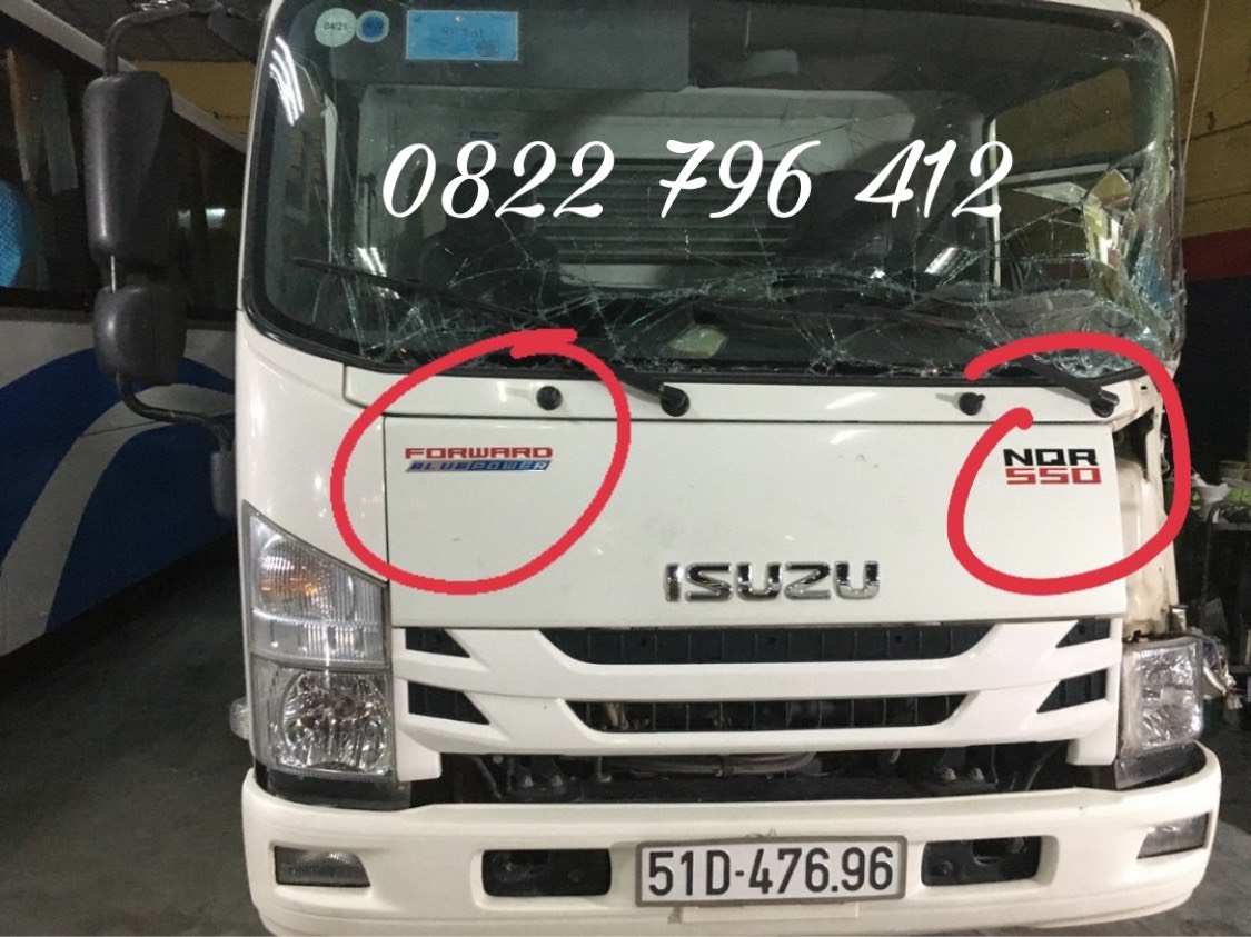 Tem chữ nqr 550 dán xe tải isuzu 5t, tem chữ nqr550 kèm hình sản phẩm thật