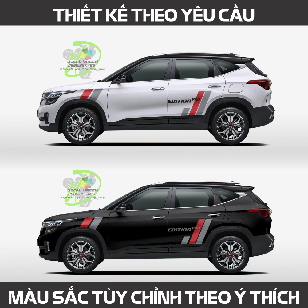 Tem xe seltos mẫu 014 - tem xe ô tô đơn giản độc đẹp