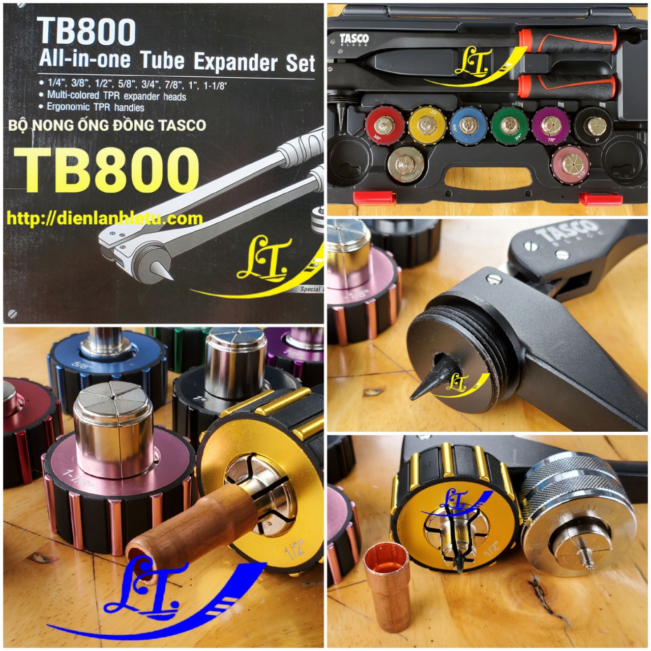 BỘ NONG ỐNG ĐỒNG TASCO TB800 BH12T