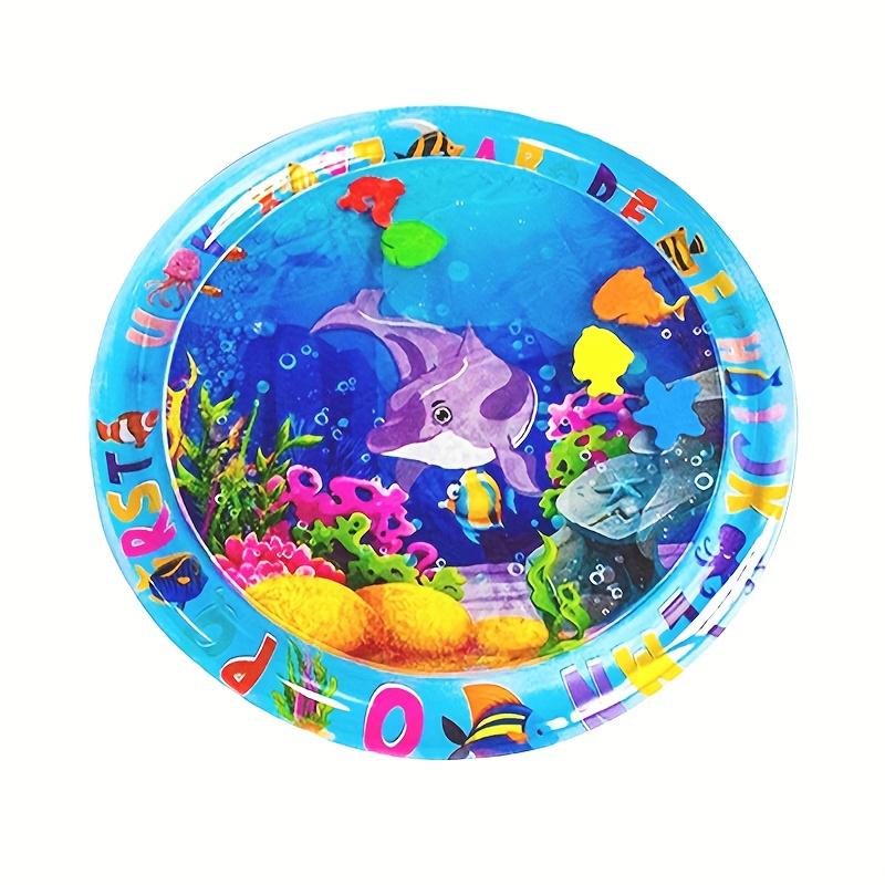 Tummy Time Water Mat, Cartoon Animal Water Play Mat, Inflatable Water Mat