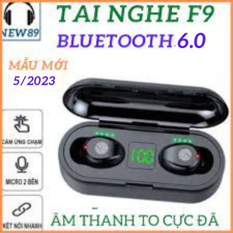 Tai nghe F9 NEW PAGE Bluetooth 6.0  âm thanh lớn trong trẻo,  công nghệ mới, Pin trâu có Micro 2 bên đàm thoại,