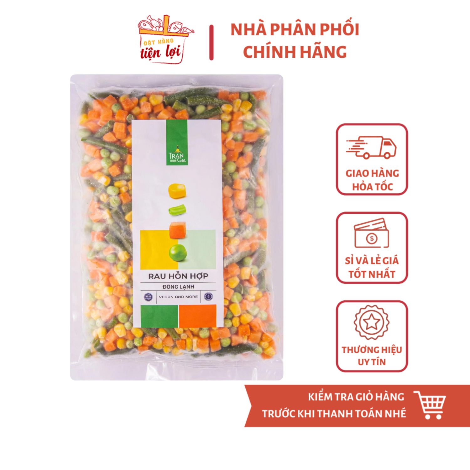 Rau Củ Hỗn Hợp Trần Gia 500g (HOẢ TỐC 2H HCM)