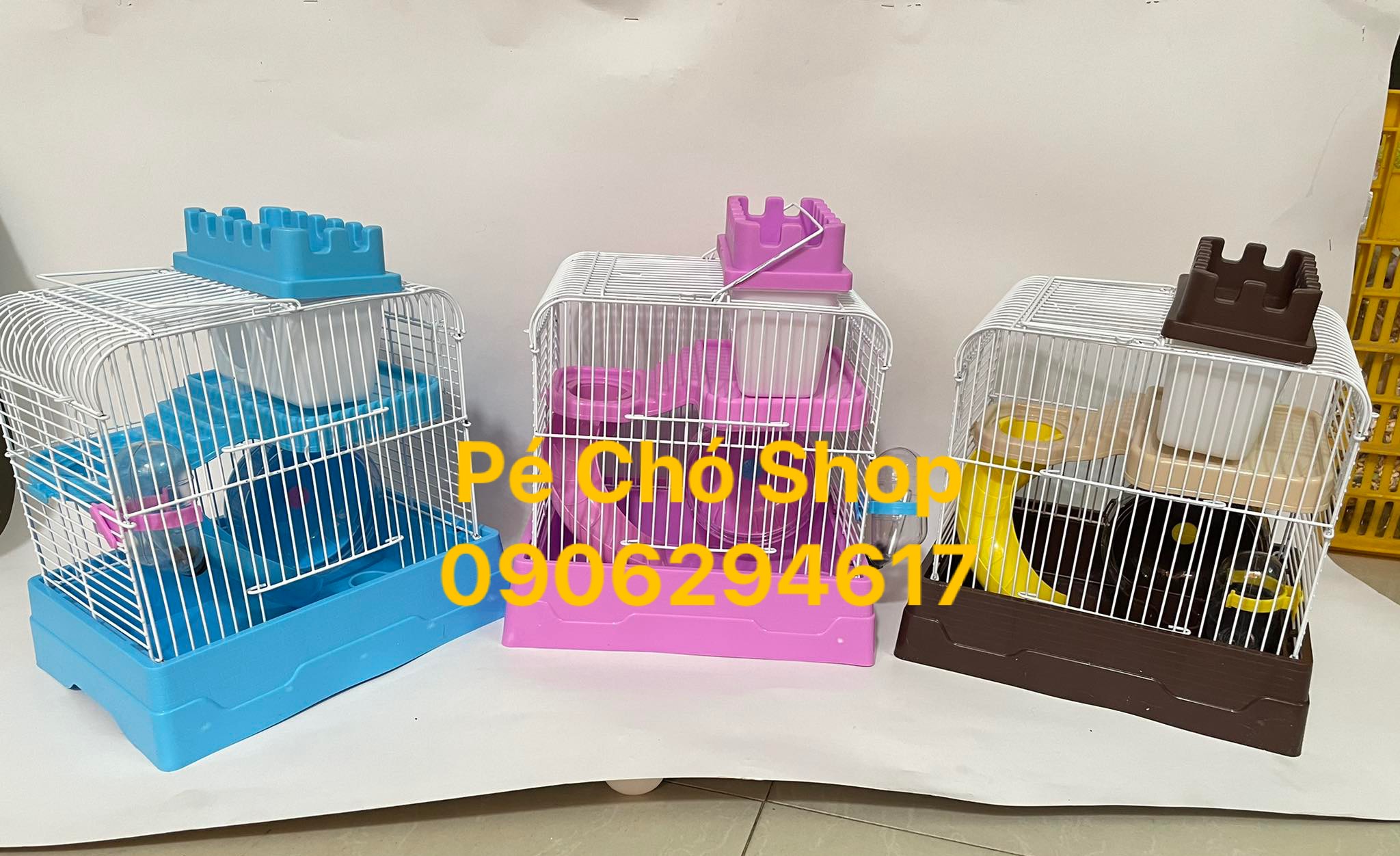 Lồng Hamster Phá0 Đài tiểu hoàng tử size Dài23 rông17 cao26cm .