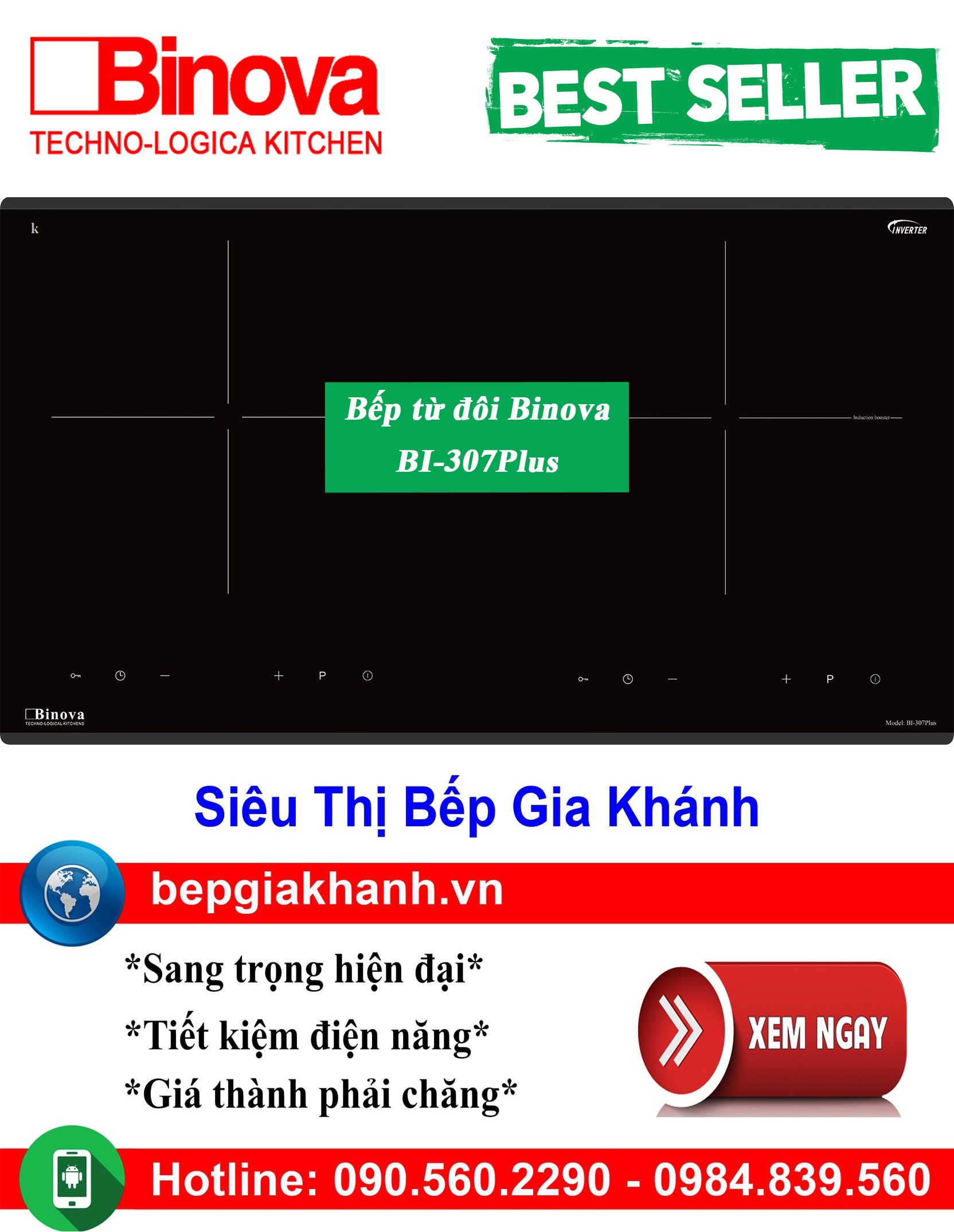 [HCM]Bếp từ đôi Binova BI-307Plus, bếp từ, bếp điện từ, bếp từ đôi, bếp điện từ đôi, bếp từ giá rẻ, bếp điện từ giá rẻ, bếp từ đơn, bep tu don, bep tu