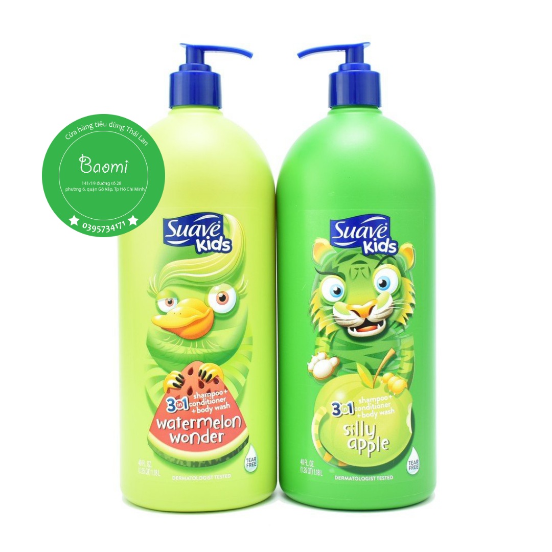 [HCM]Sữa tắm gội và Xả cho Bé Suave Kid 3in1 1.18ml (mẫu mới )