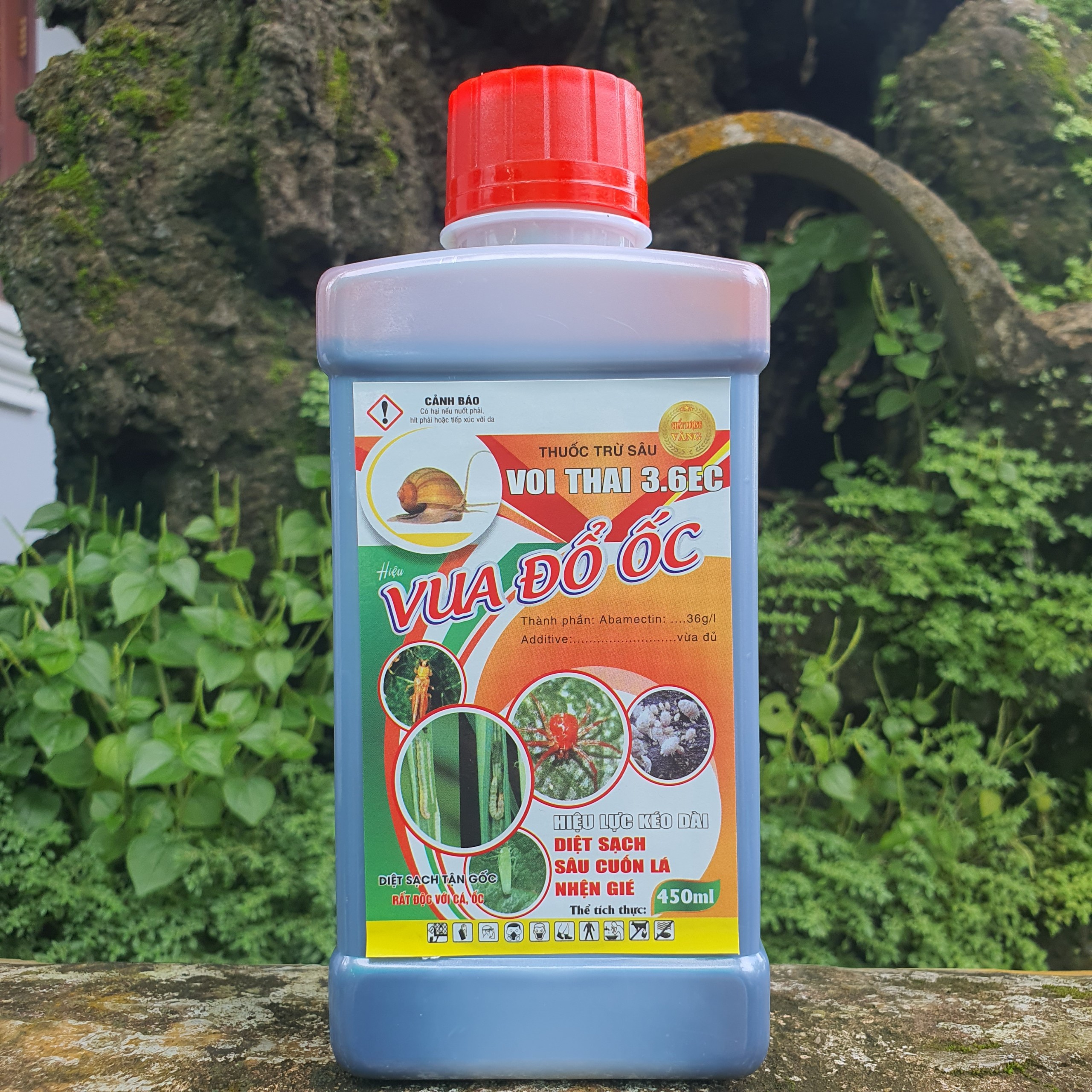 Thuốc trừ sâu sinh học trừ nhện gié, nhện đỏ hiệu vua đổ ốc 3.6ec 450ml