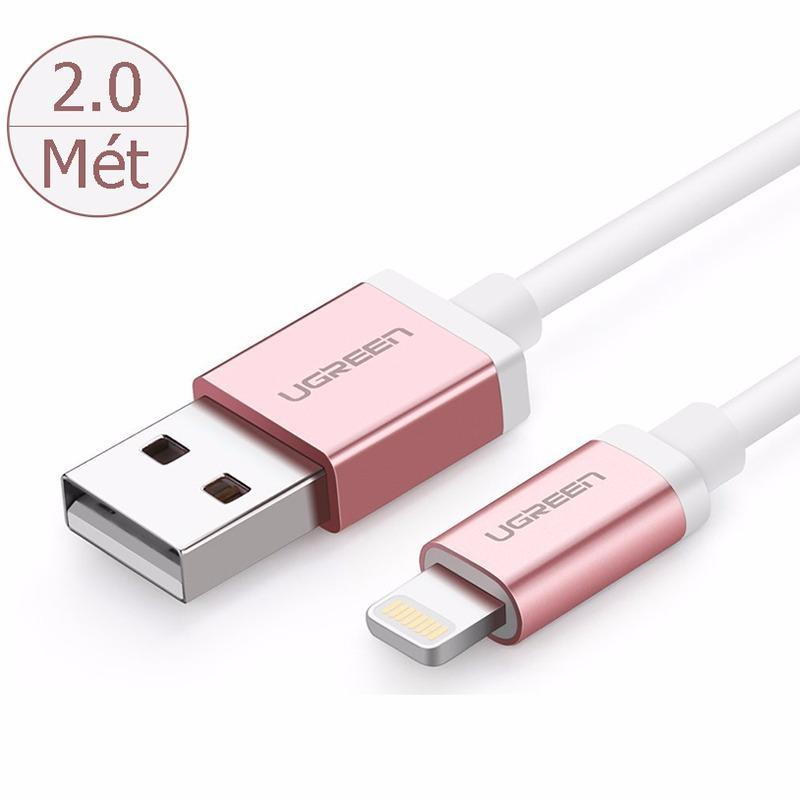 Cáp usb lightning 2m vỏ nhôm ugreen 10467