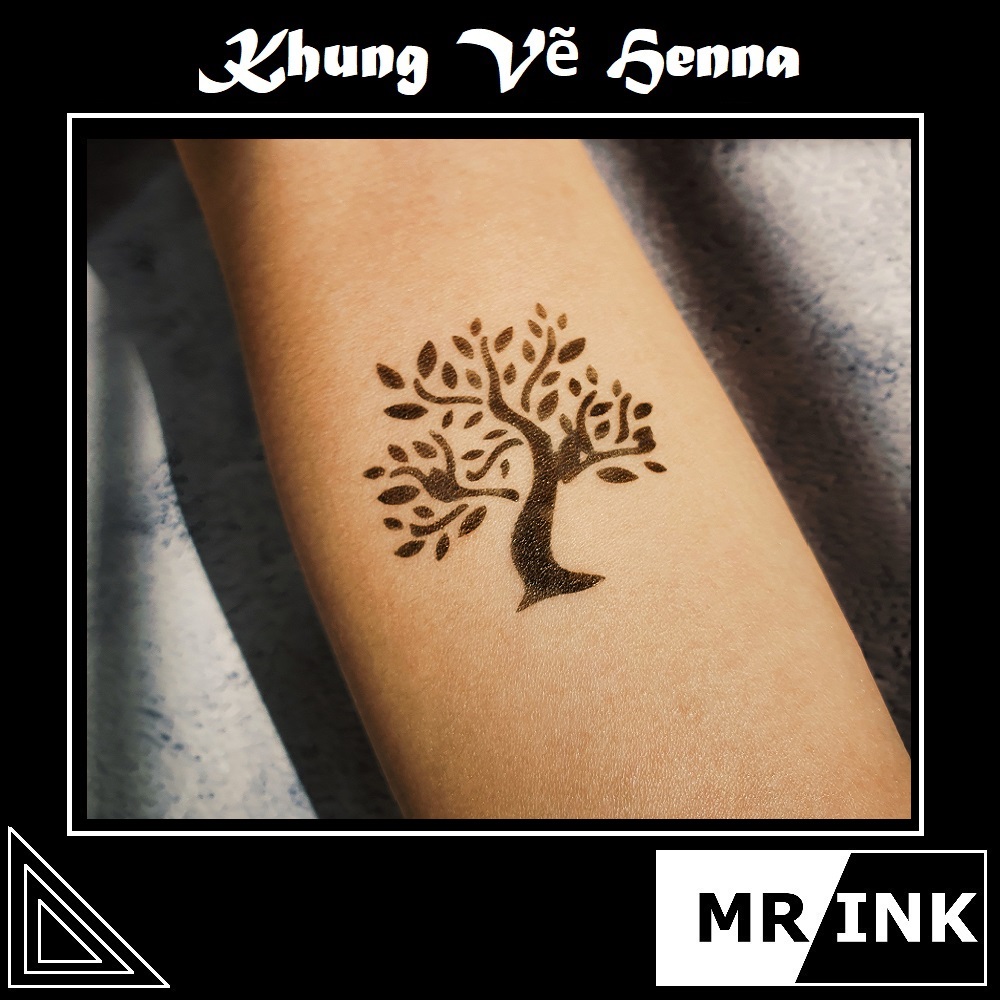 [Hình Lớn 1] Khuôn vẽ Henna hình xăm tạm thời sử dụng nhiều lần