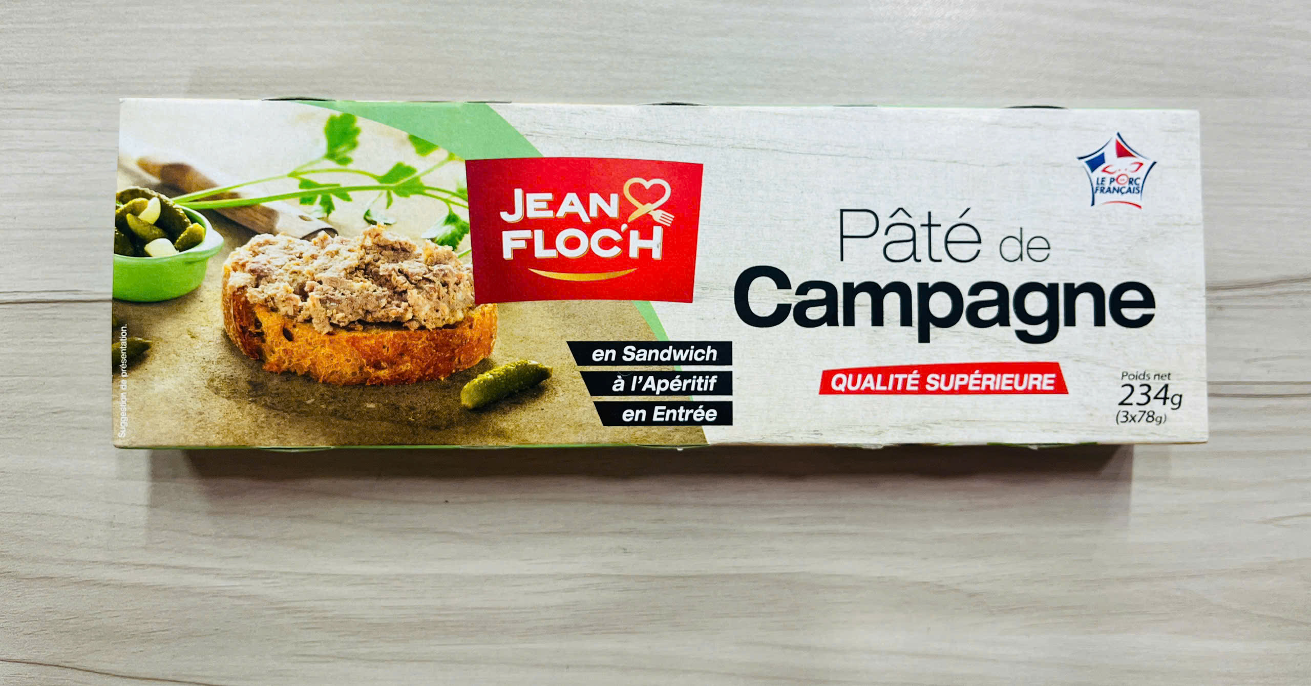 Date 09/28 Lốc 3 hộp Pate thịt heo Jean Floch 234g ( 78gx3) - Campagne Giá  129,000 Đồng*Miễn phí vận chuyển