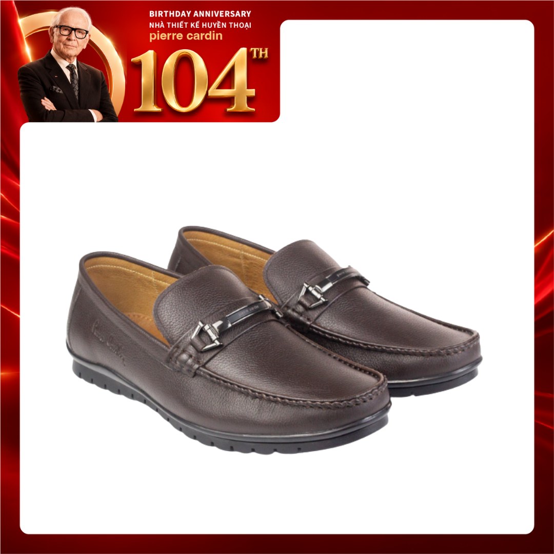 Giày tây Pierre Cardin chất liệu da bò thật nhập khẩu, đế cao su chống trơn trượt, thiết kế sang trọng, bảo hành 12 – PCMFWLH 785