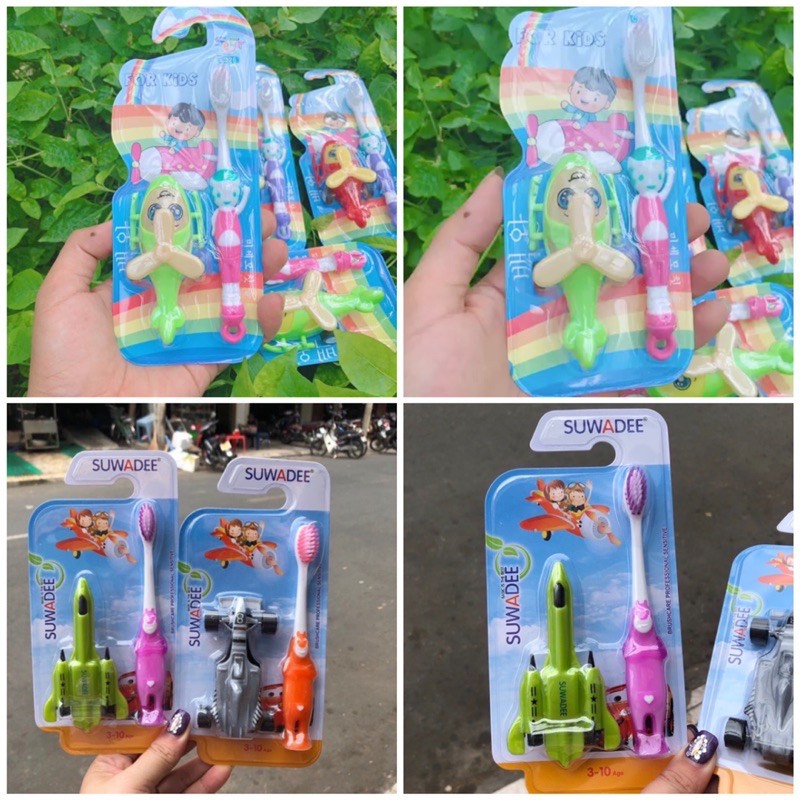 Bàn chải đánh răng trẻ em tặng đồ chơi ô tô McQueen- hàng đẹp