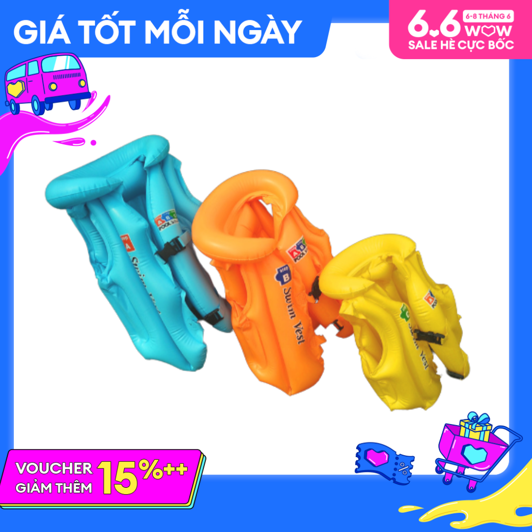 Áo phao bơm hơi loại dày cho bé từ 1 đến 10 tuổi