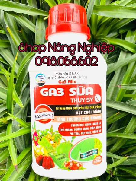 Phân bón lá GA3 Sữa bổ sinh dinh dưỡng và giúp phát triển cây trồng 500ml