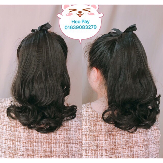 Tóc giả❤️💕- cột ngắn bấm dập 35cm
