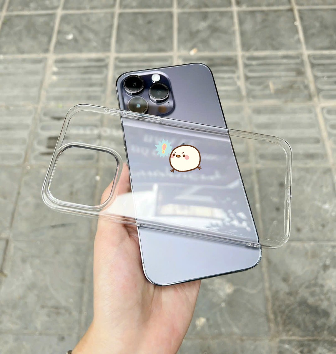 Ốp lưng X&M cứng trong suốt cho iPhone 15 Pro Max/ 15 Pro siêu mỏng không ố vàng