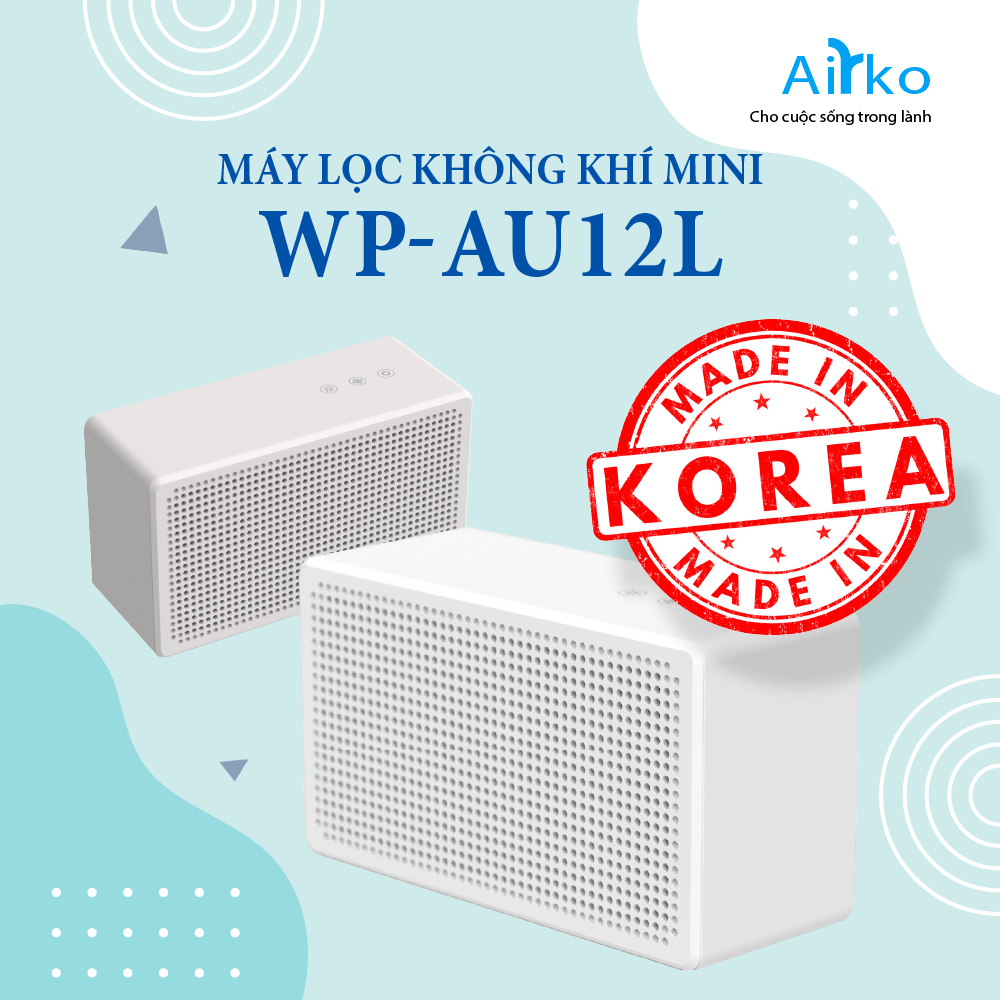 Máy Lọc Không Khí Mini Airko sử dụng trong ô tô Bảo hành 24 tháng Chính Hãng WP-AU12L