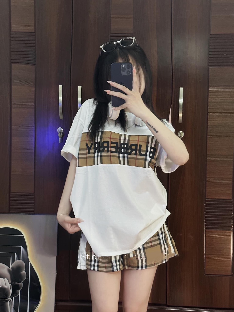 Bộ đùi buberry Chất cotton su