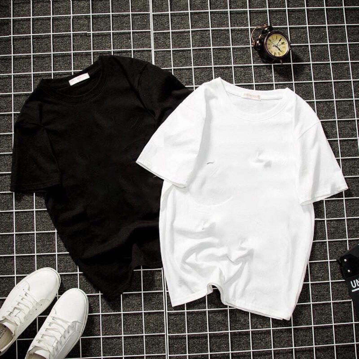 Áo thun unisex nam nữ, áo phông trơn tay lỡ