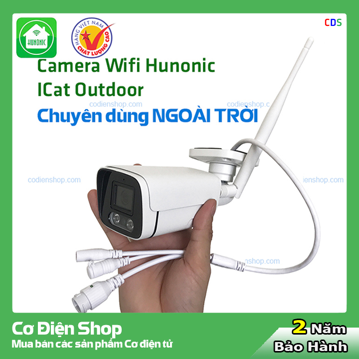 Camera IP Wifi ngoài trời - Hunonic ICat Outdoor - Cơ Điện Shop