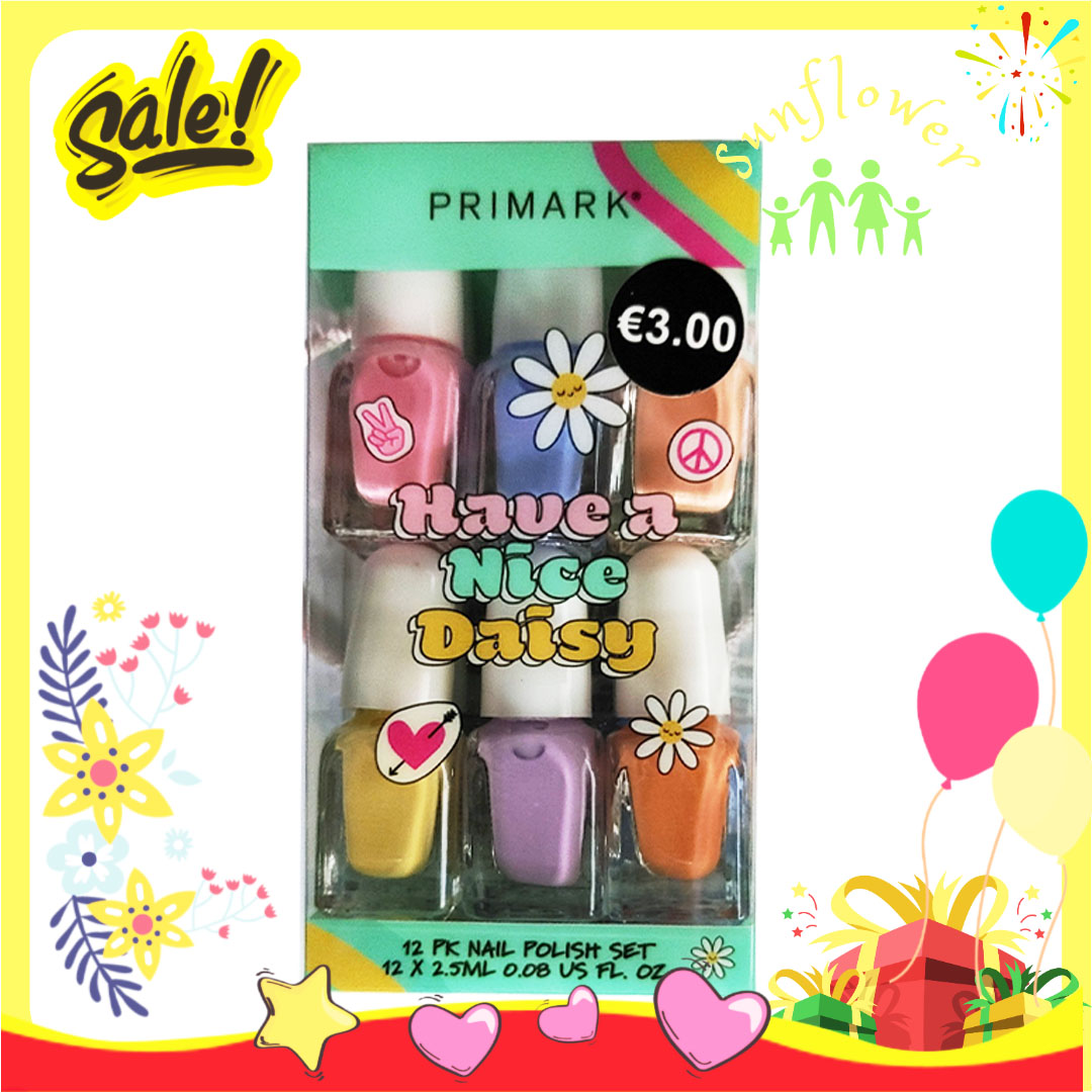 Set sơn móng tay bé gái Primark Little Rebel Nail Polish 12 màu pastel Pháp - Shop Sunflower