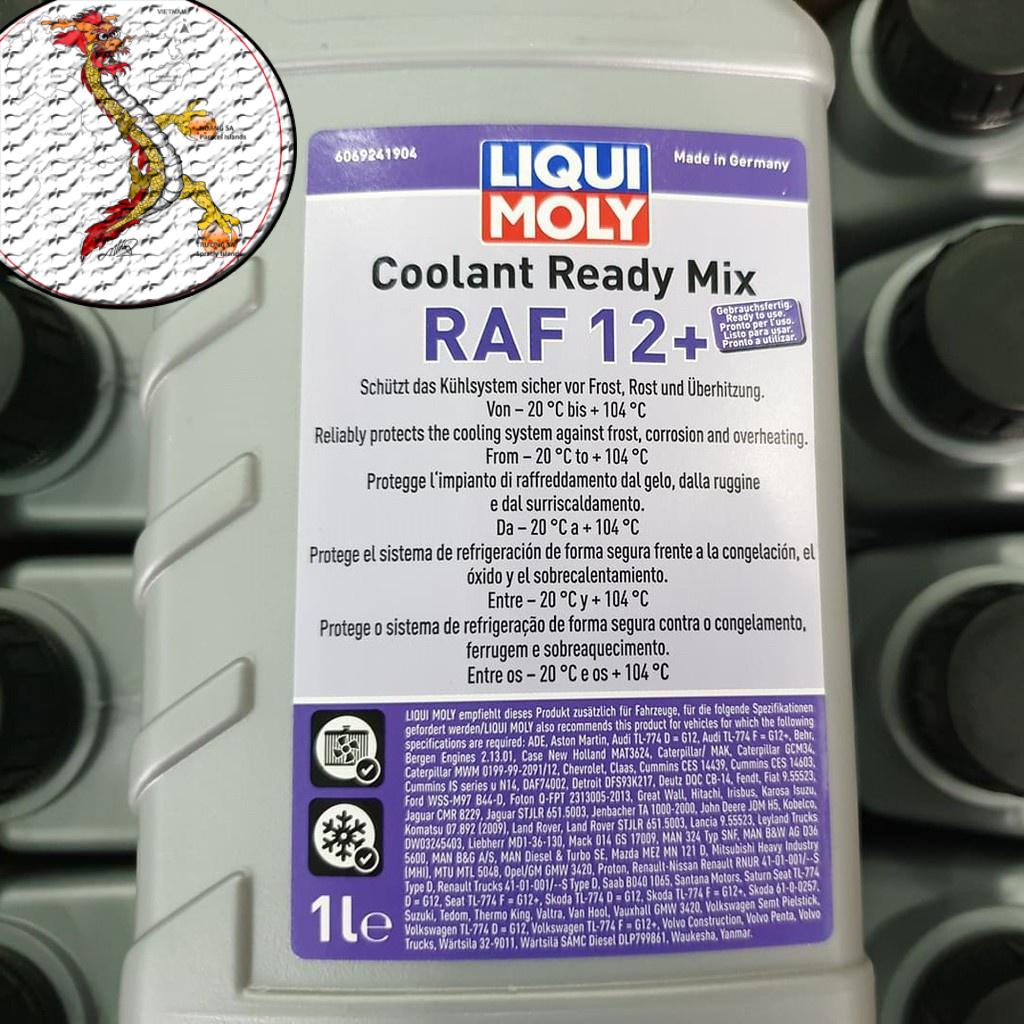 Nước làm mát cao cấp pha sẵn liqui moly coolant ready mix raf-12 plus 1l, nước mát liqui chai 1l giá rẻ