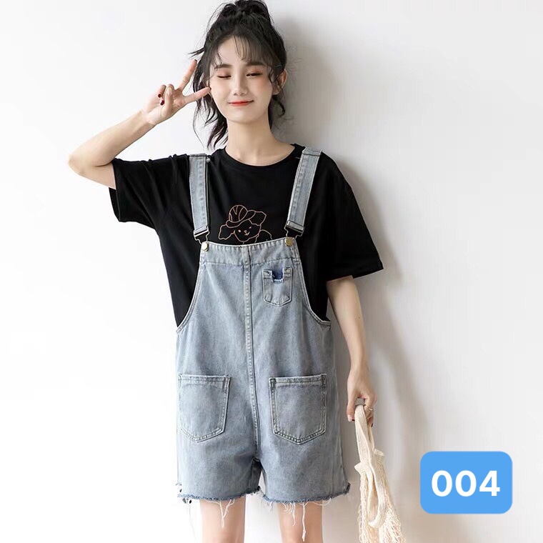 Yếm short jean nữ obokfashion, yếm bò đùi nữ co giãn nhẹ, phong cách thời trang hàn quốc ysjn004