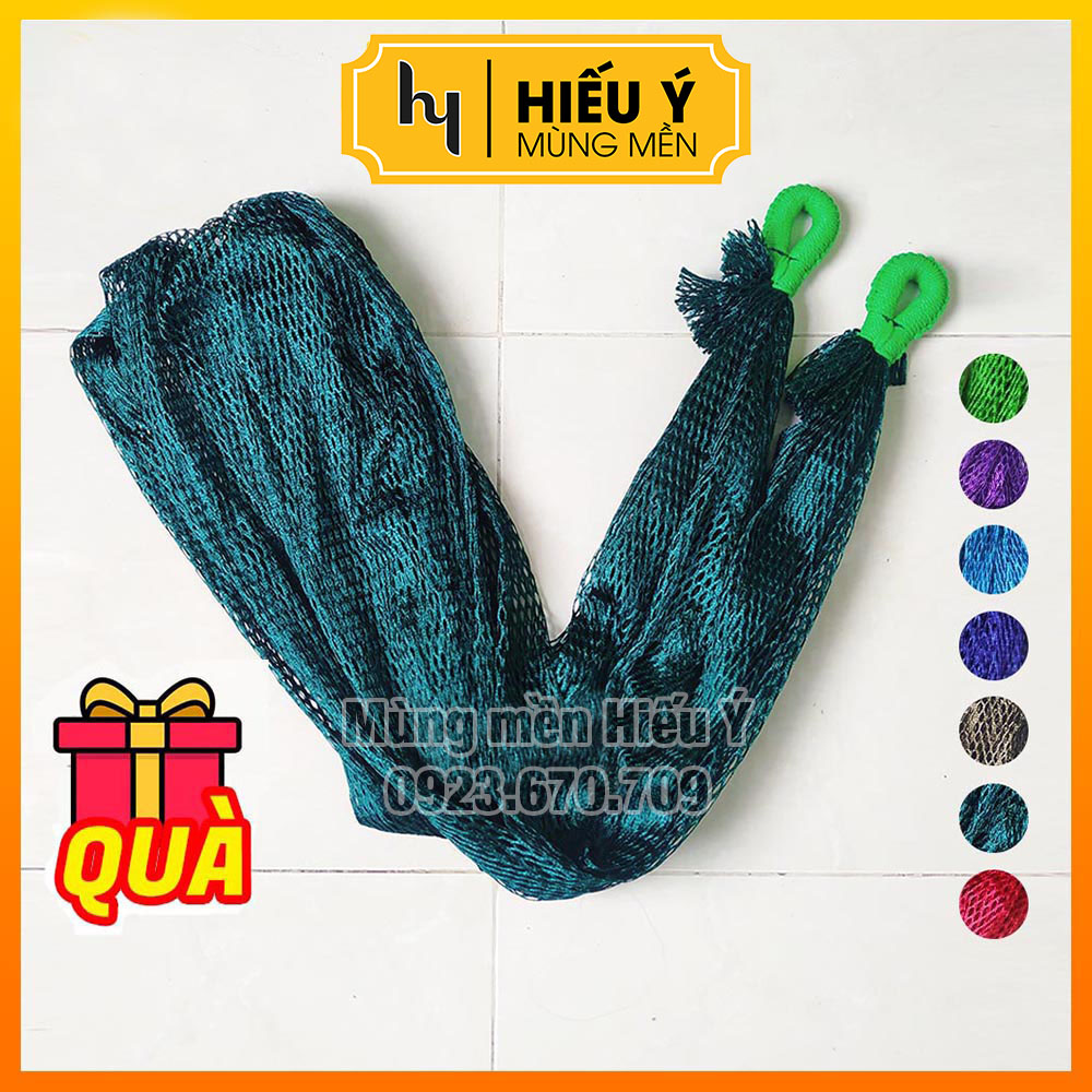 (TẶNG 4M DÂY) Võng lưới bó đầu mềm mát dài 2m2 - ẢNH THẬT | Mùng mền Hiếu Ý