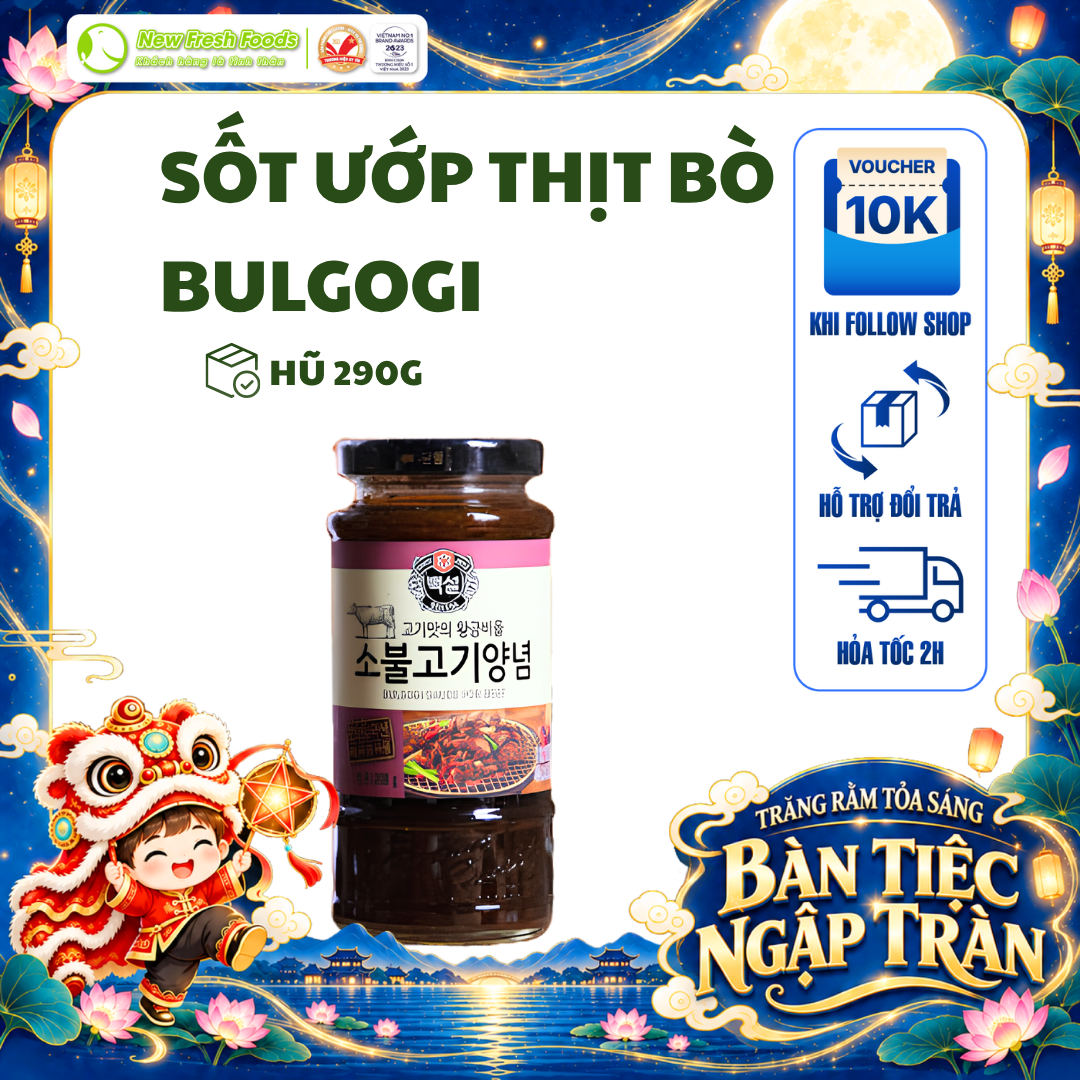 Sốt Ướp Bulgogi Bò Beksul Hàn Quốc - Chai 290Gr | Nước sốt marinade cho thịt bò | Chất lượng cao | An toàn thực phẩm | Giao hàng tận nơi