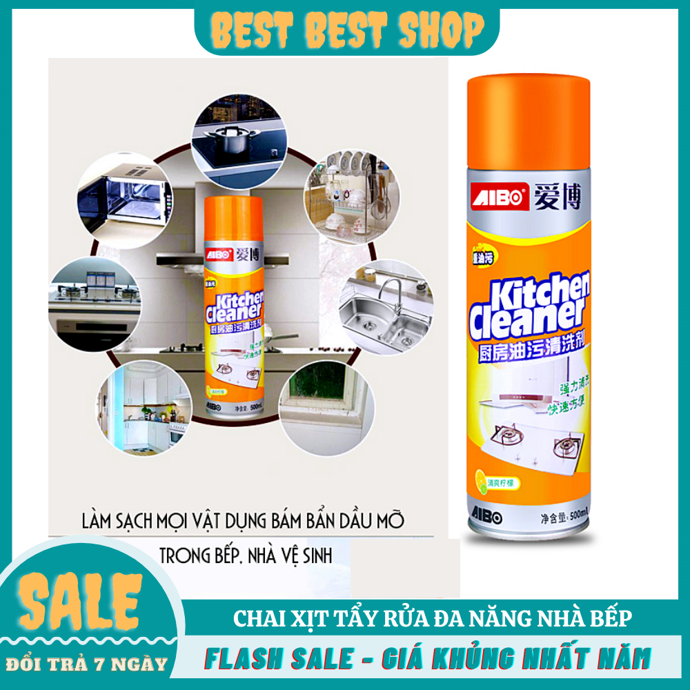 Chai Xịt Rẩy Rửa Nhà Bếp Đa Năng Kitchen Cleaner 500ml - Nước Tẩy Rửa Nhà Bếp Đa Năng