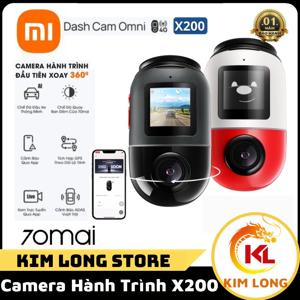 Camera Hành Trình 70mai Omni X200 - Camera Hành Trình Xoay 360 Độ