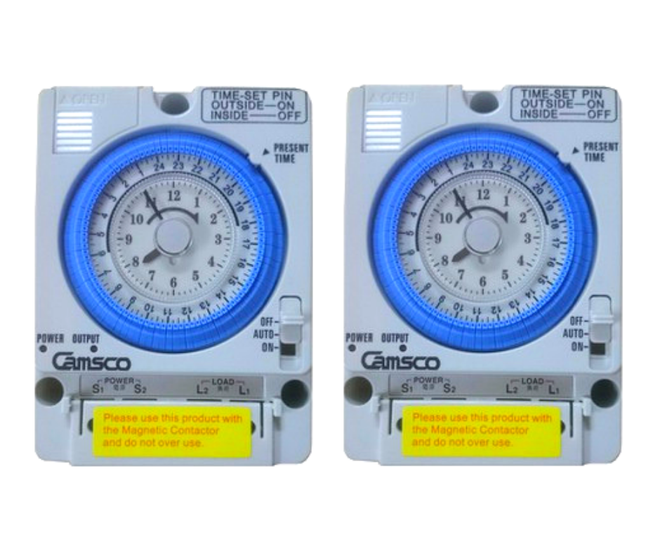 Bộ 2 Timer hẹn giờ Camsco 24h - có pin (Rơ le thời gian 24h camsco)