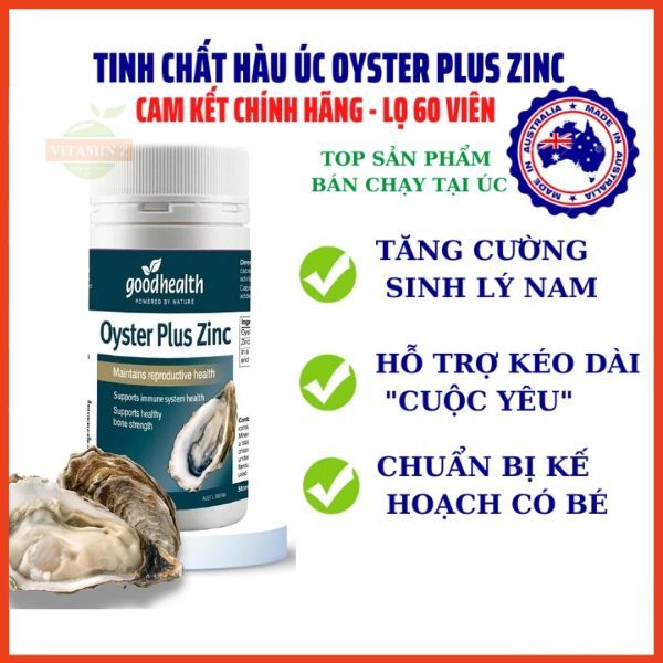 Tinh chất hàu New Zealand Good Health Oyster Plus ZinC - Hàng Úc