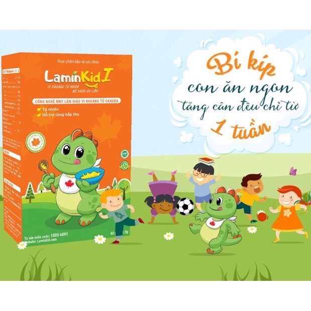 Cherry pharmacy: cốm laminkid i nâng cao sức đề kháng giúp trẻ ăn ngon miệng hộp 20 gói