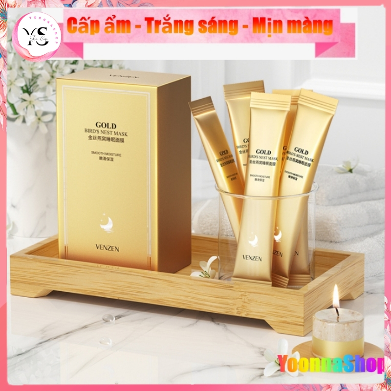 COMBO 20 Gói Mặt Nạ Ngủ Golden VENZEN - Dưỡng ẩm, Cấp ẩm, Trắng sáng và Mịn màng A165