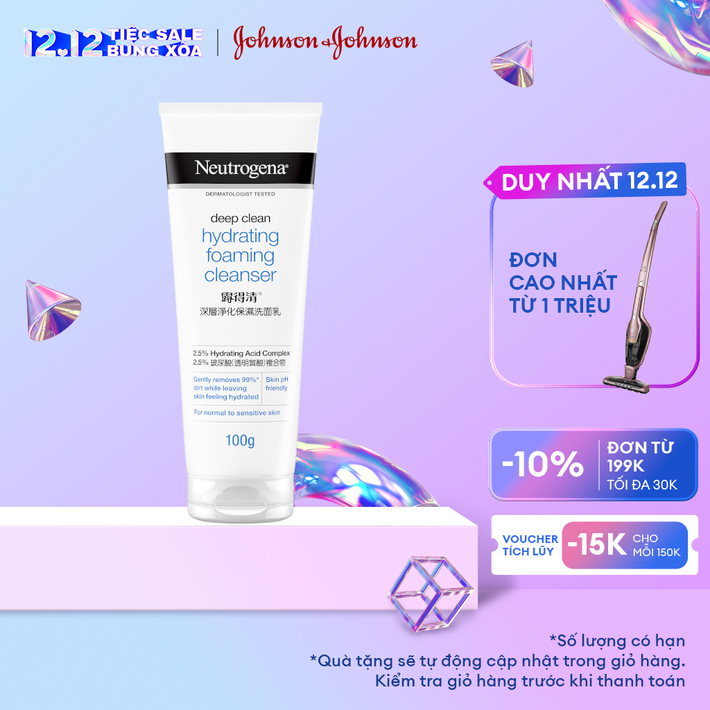 Sữa rửa mặt dưỡng ẩm Neutrogena Deep Clean Hydrating Foaming Cleanser 100g