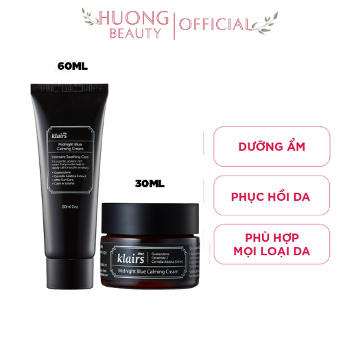 Kem dưỡng da Dear, Klairs Midnight Blue Calming Cream 30ml/60ml
