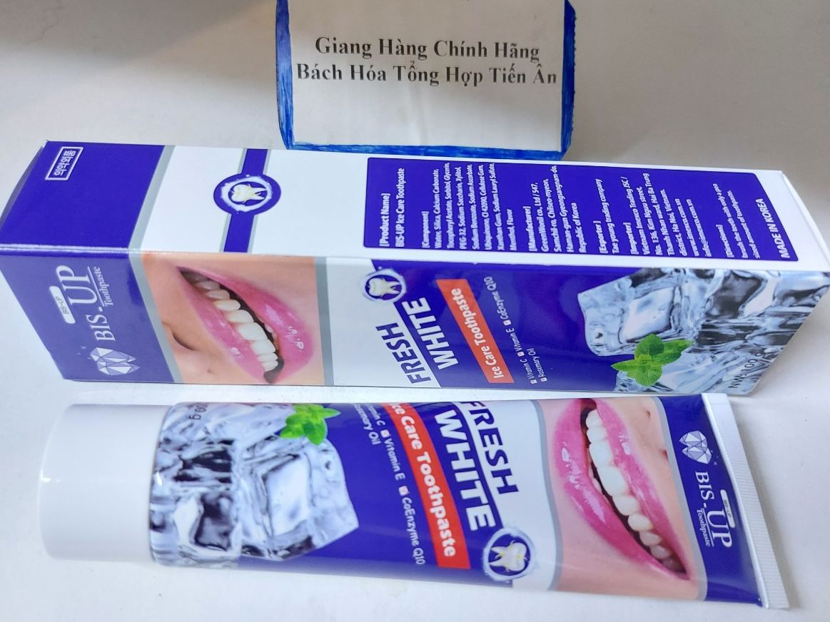 Kem Đánh Răng Chống Ê Buốt BIS-UP 100gr – Hàn Quốc-FRESH WHTE