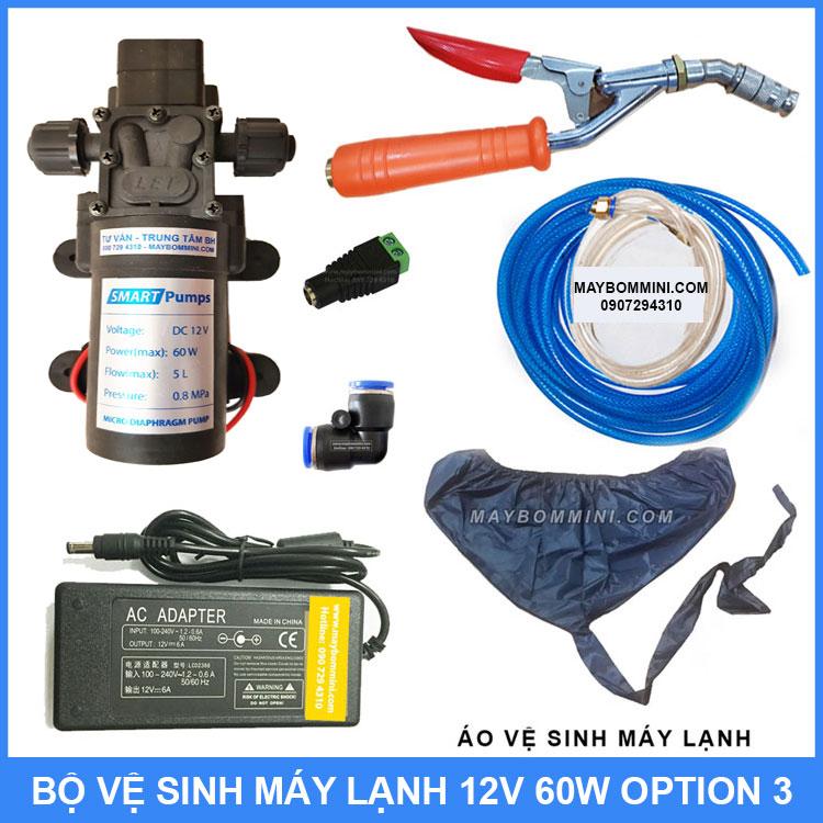 Bộ Xịt Rửa Xe Vệ Sinh Máy Lạnh 12V 60W – Option 3