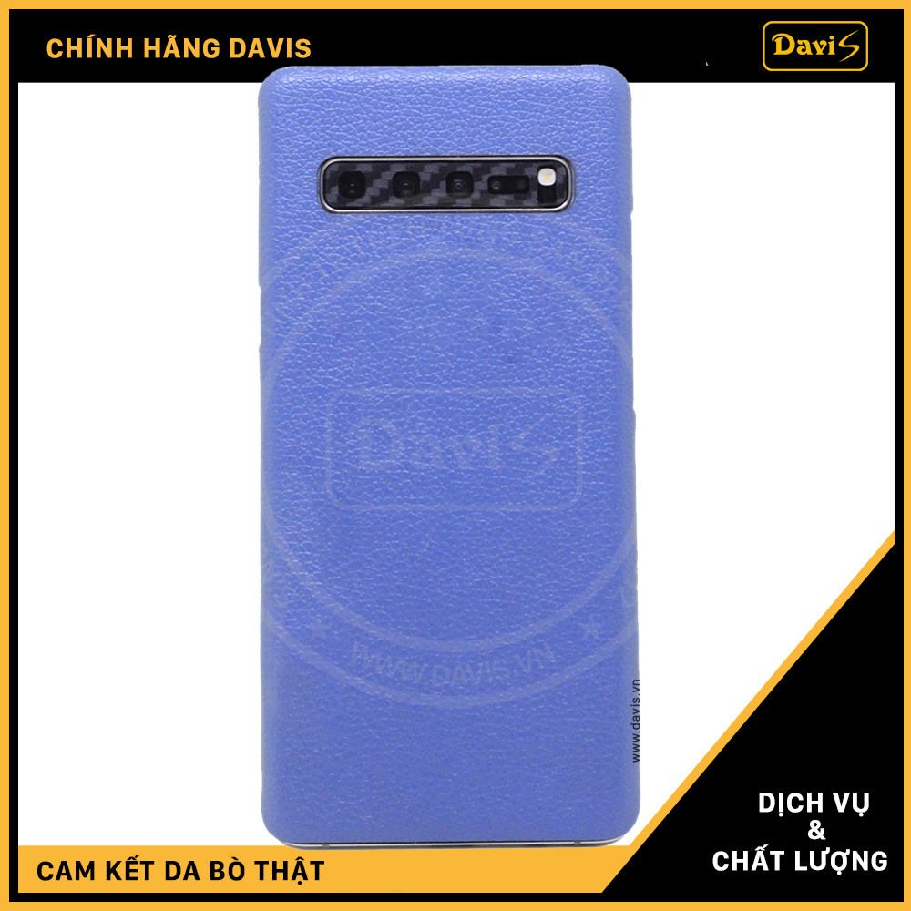 Dán da điện thoại Galaxy S10 5G da bò thật cao cấp - Chính hãng Davis.